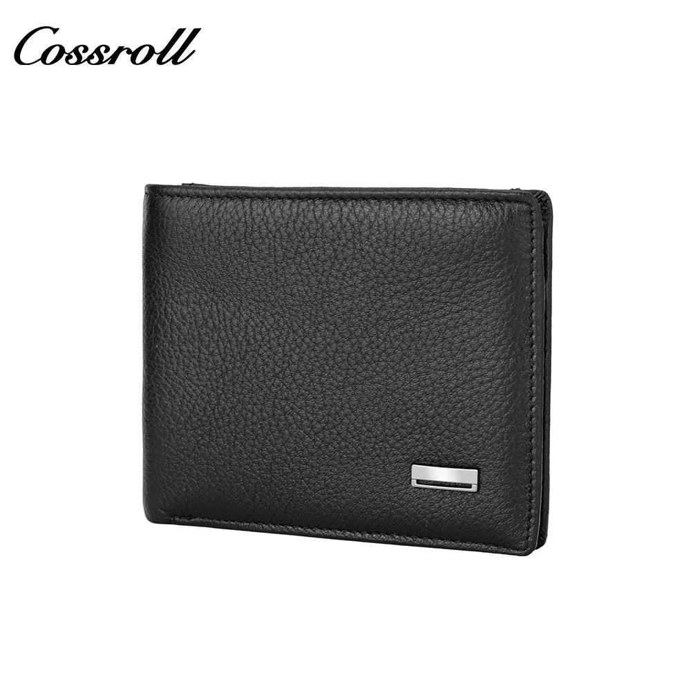 High-grade Genuine Leather Lychee Pattern Short Men's Wallet