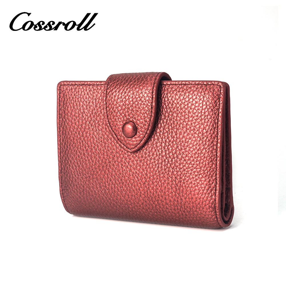 Low MOQ Luxury handmade Customized Logo Genuine leather ID Card Holder Wallet slim Cardholder Credit Card Cover