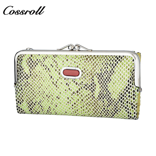 Retro multifunctional folding clip long coin purse new portable versatile multi card position ladies wallet