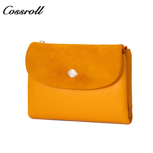 Women's wallet with multiple card slots, coin purse, suede surface, US dollar wallet