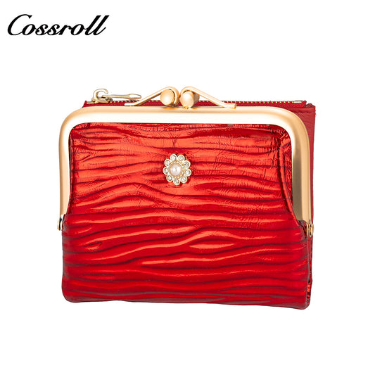 Best Selling leather luxury women small wallet Genuine Leather
