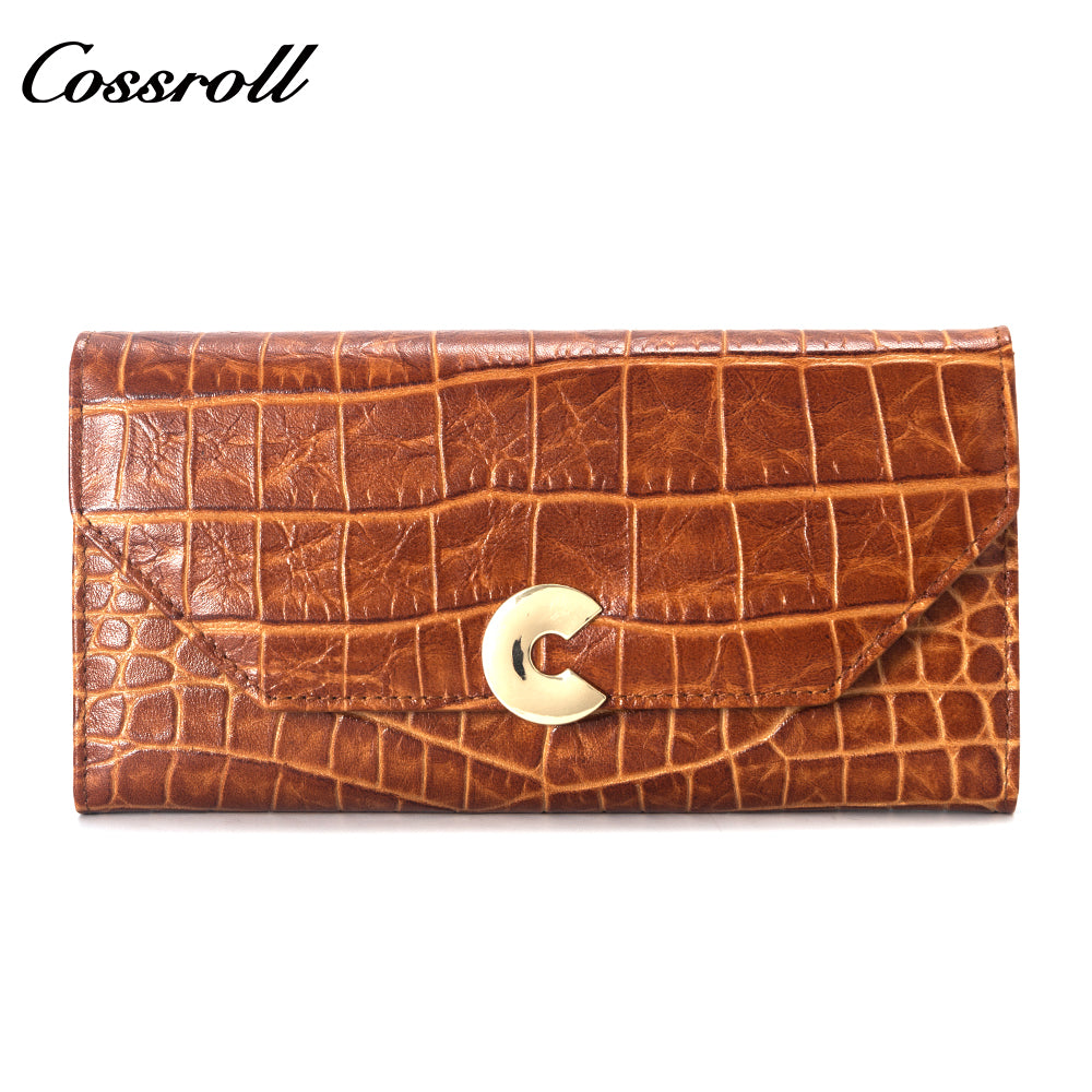 Factory Directly Supply Wallets for women crocodile texture patent leather
