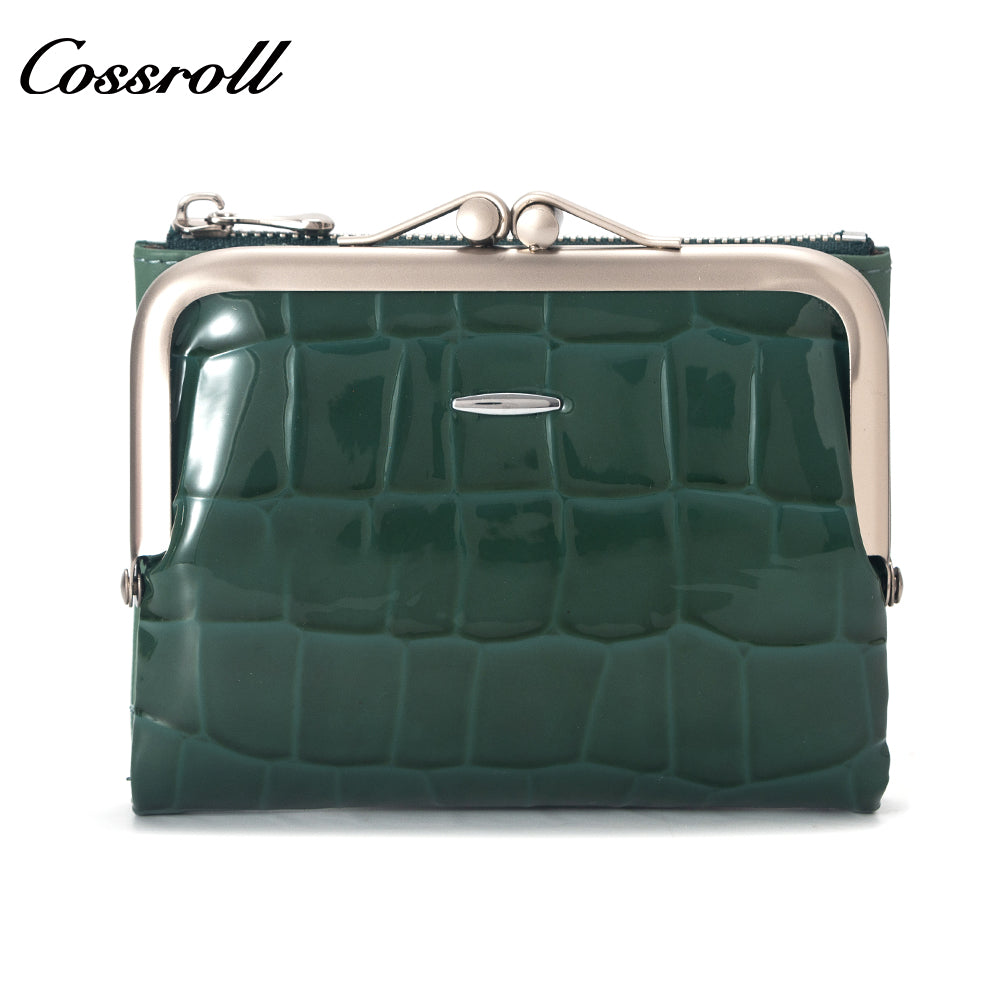 Most Selling Products cowhide wallet crocodile texture patent leather