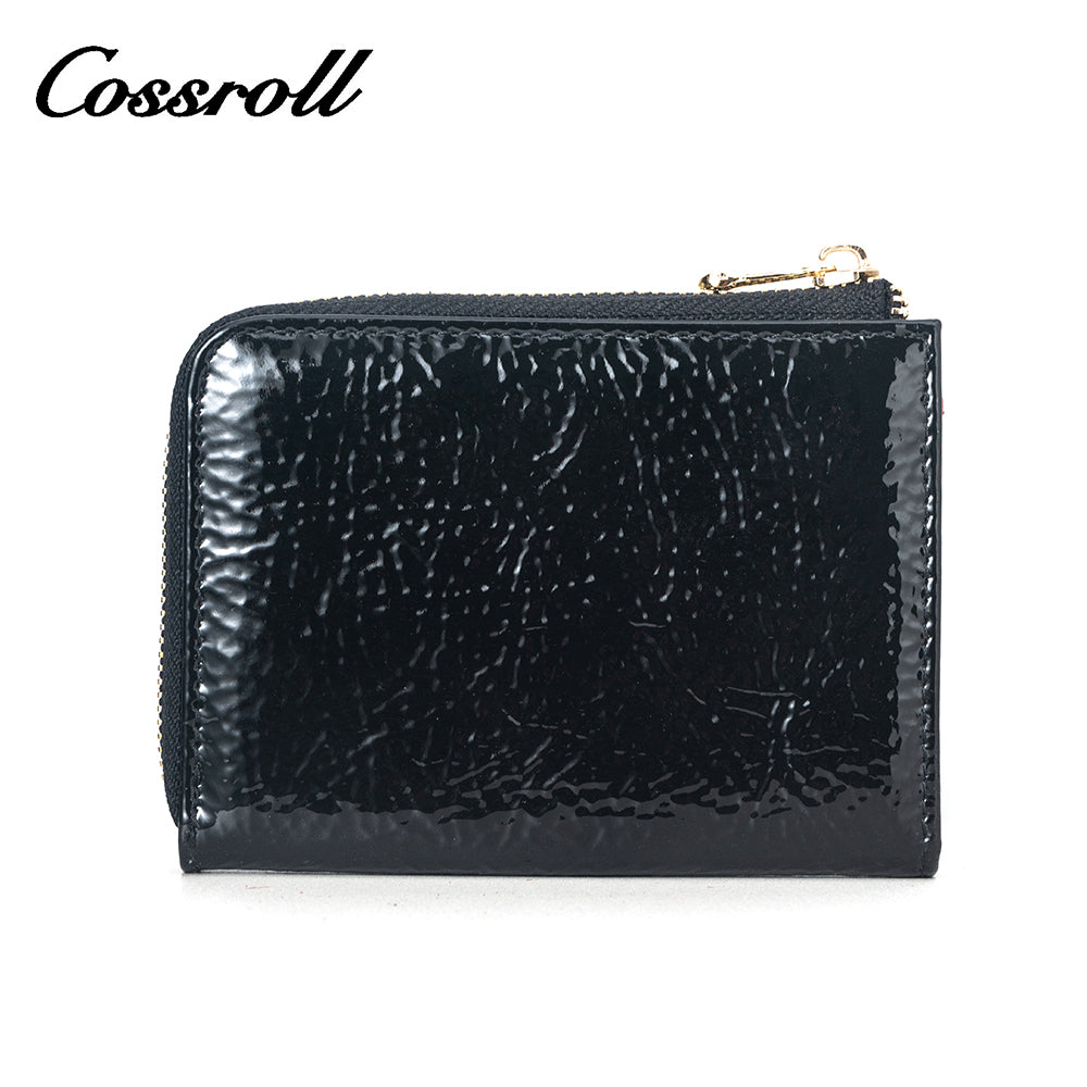 New Customization black leather travel wallet for women With Good Shop