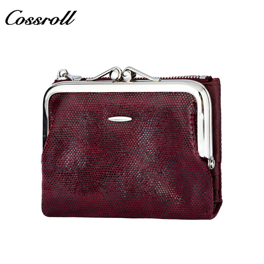 Cross-border factory ladies' frog-style coin purse with zipper and retro wallet