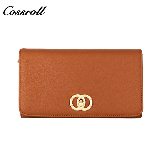 Women's Wallet ins Trendy Solid Color Simple Folding Coin Purse Genuine Texture Net Red Lock Wallet walle