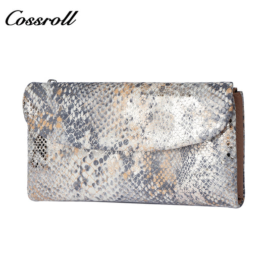 Genuine Leather Wallet, Tri-Fold Fashion Soft Leather Clutch, Women's Large-Capacity Cash Holder