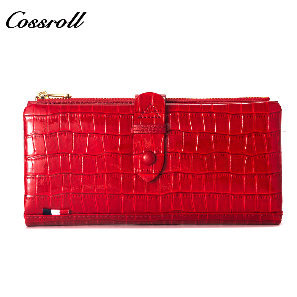 Comfortable New Design green personalised crocodile texture Genuine Leather