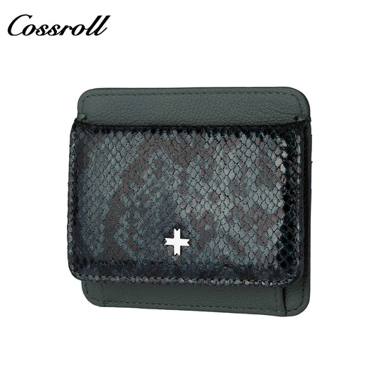 Women's wallet genuine leather European and American fashion vintage card holder coin case