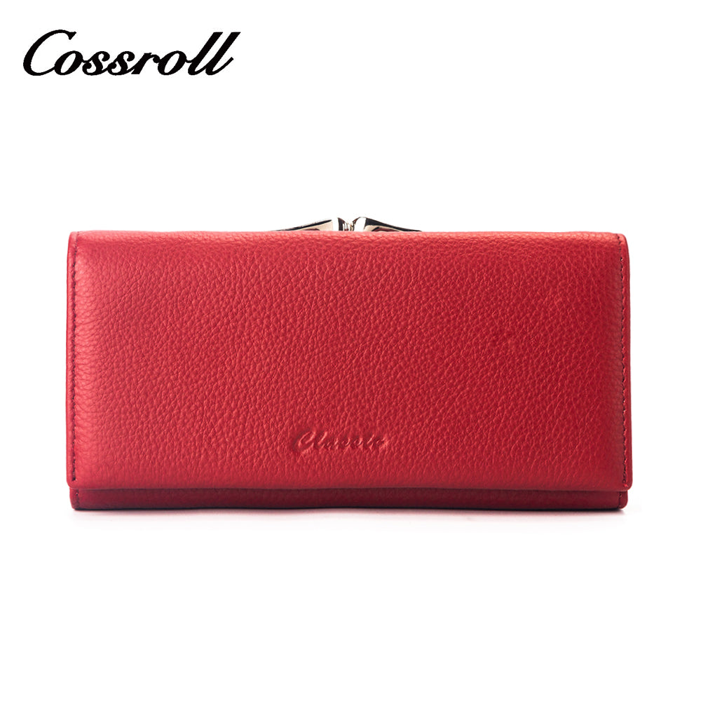 Women Thick Leather Long Wallets With Card Slots