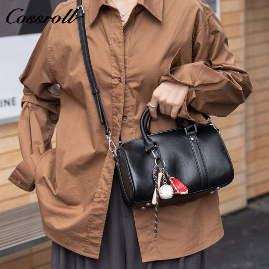 New retro style leather women's bags handbags handbags head layer cowhide bags senior texture diagonal cross handbags large capacity