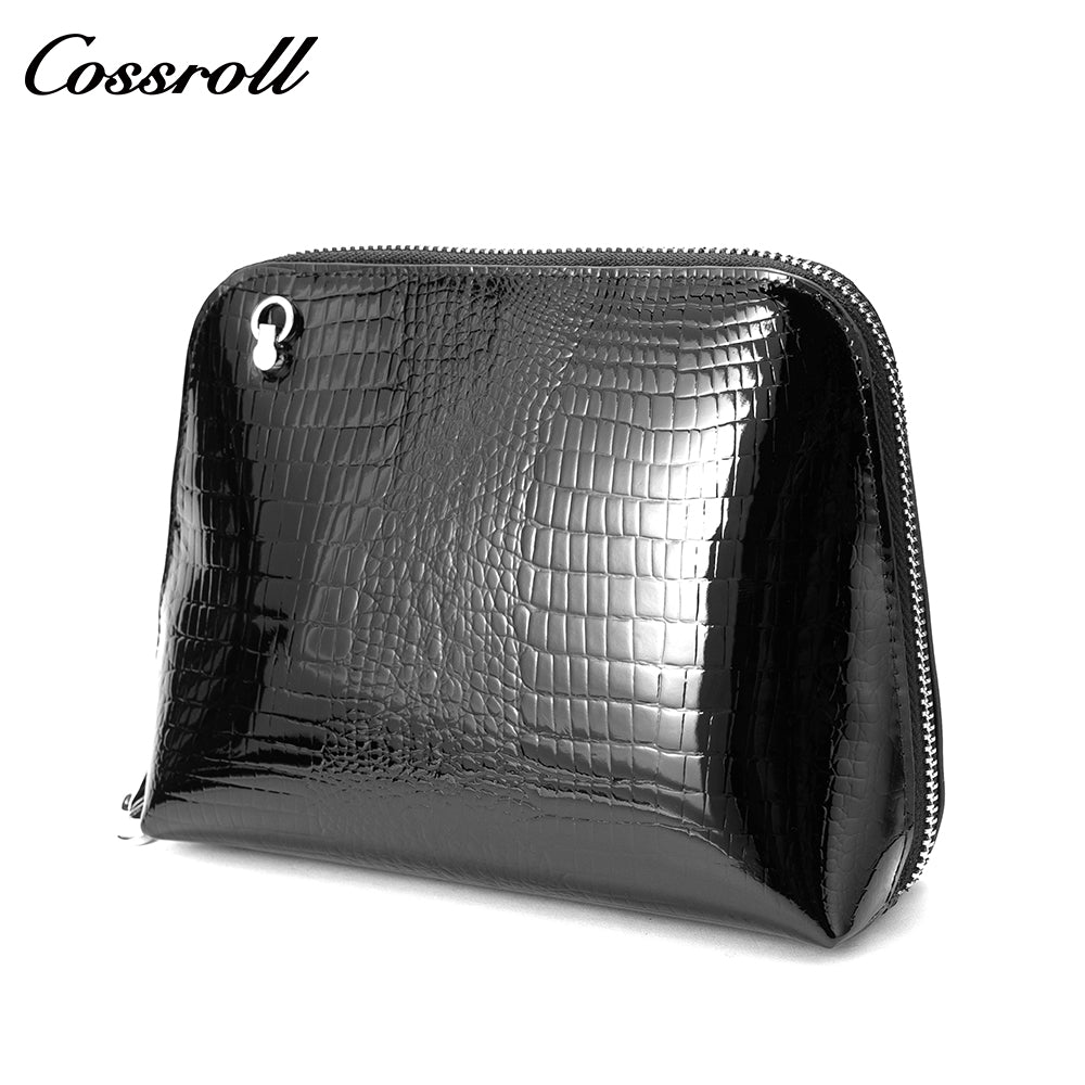 Crocodile leather handbag Shell Bag High Quality patent leather zipper shoulder bag New fashion cowhide crossbody bag
