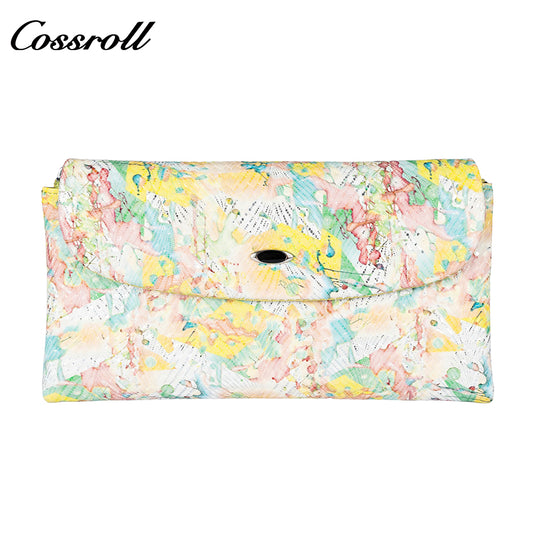 Genuine Leather Wallet Magnetic Buckle Women's New Cowhide Lychee Pattern Multifunctional Card purse wallet