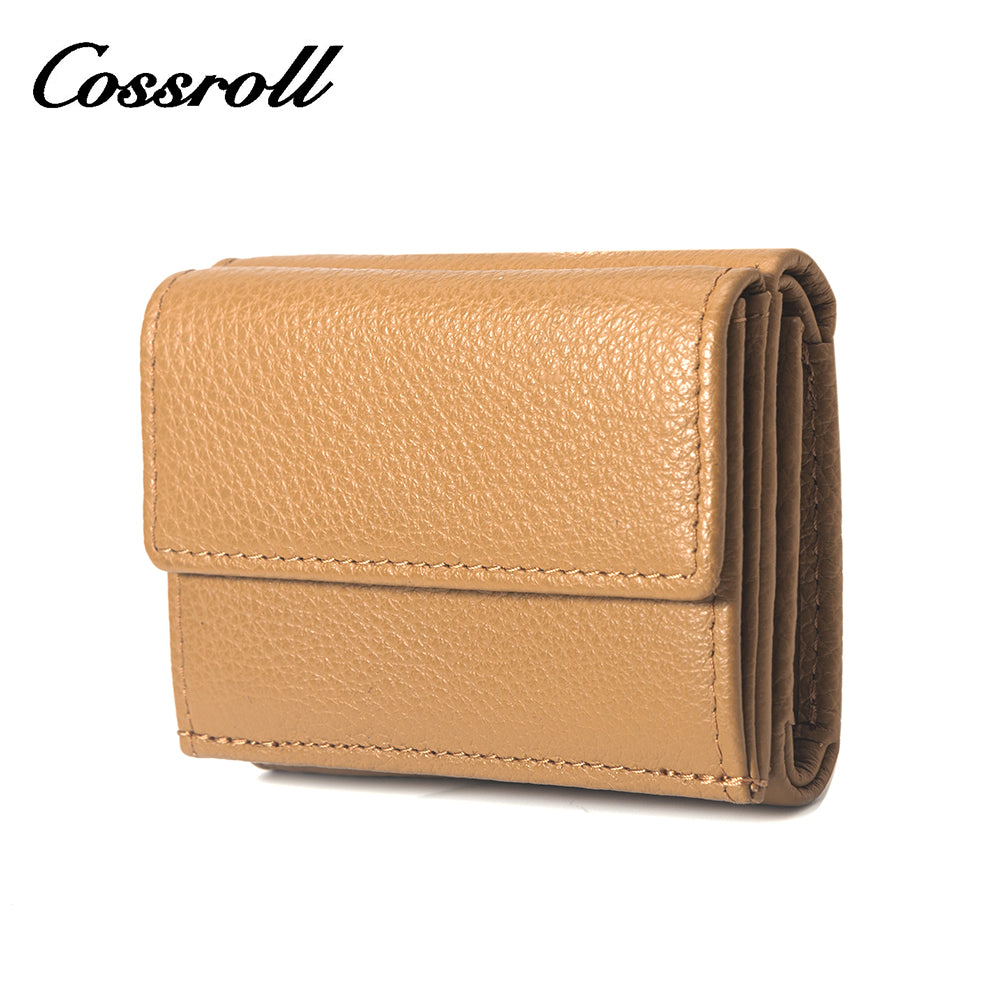 ODM/OEM Manufacturer short small leather card wallets for women