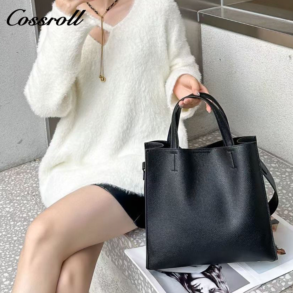 Solid Color Single-Shoulder Women's Bag Casual Lychee Texture Large Capacity Handheld Fashion Versatile Crossbody Bag