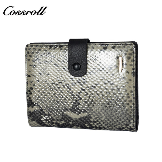 Europe and the United States retro creative printing short section leather wallet student money clip soft wallet multi card position