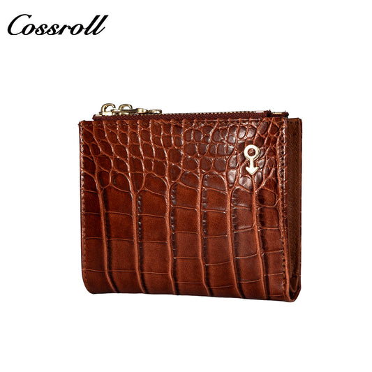 Europe and the United States crocodile pattern multi-card slot card wallet multifunctional retro coin purse