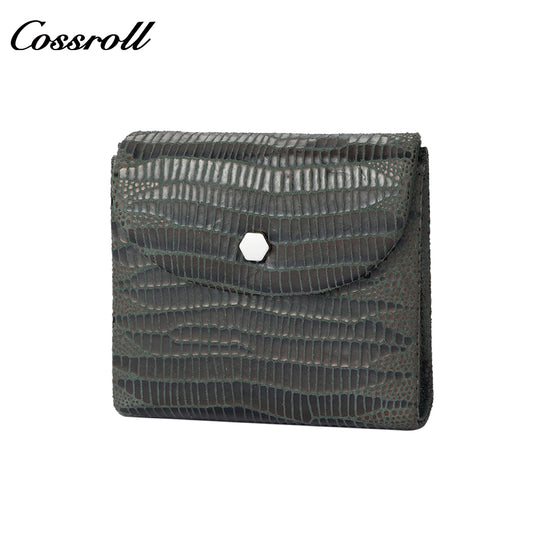 Genuine leather wallet and card holder for women, made of soft cowhide, short style, multifunctional trifold US dollar wallet