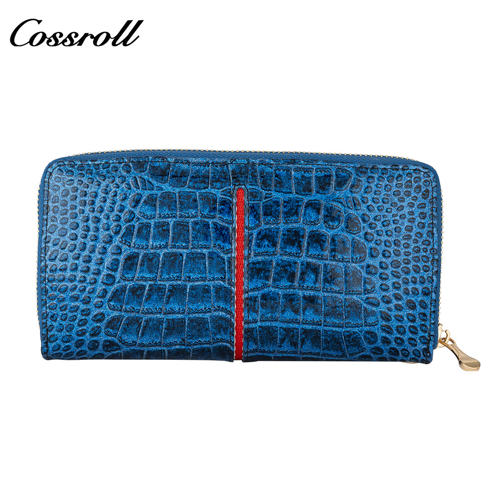 Most Selling Products cowhide wallet crocodile texture patent leather