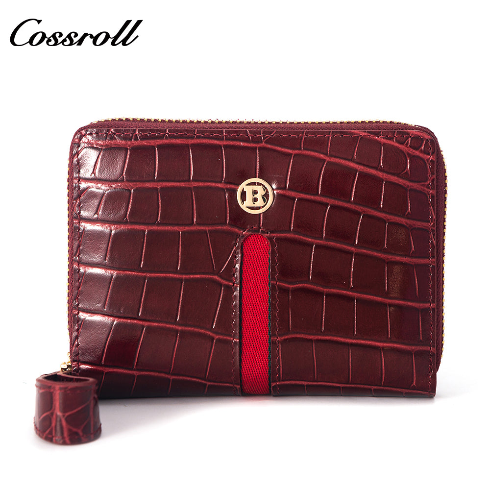 Factory Directly Supply Wallets for women crocodile texture patent leather