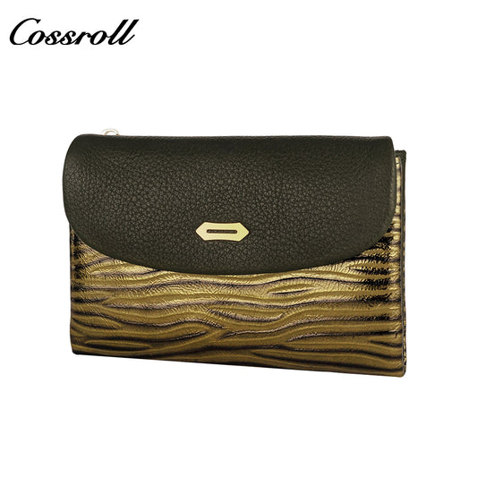 Genuine Patchwork Patent Leather Women's Wallet Multi Card Position Female Coin