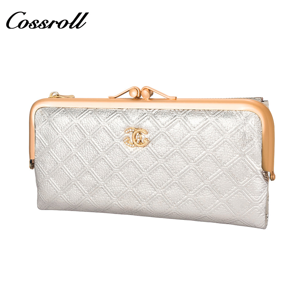 The Factory Produces genuine long card holder wallet geniune leather wallet