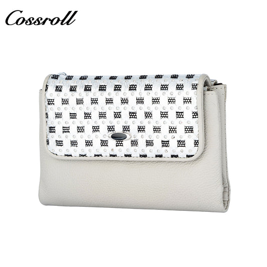 Fashion small perfume style leather short wallet light luxury carry large capacity multi-card women's wallet