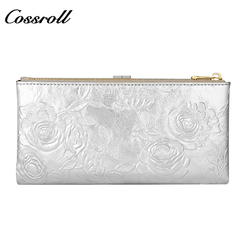 Most Popular best brand leather long wallet female Genuine Leather
