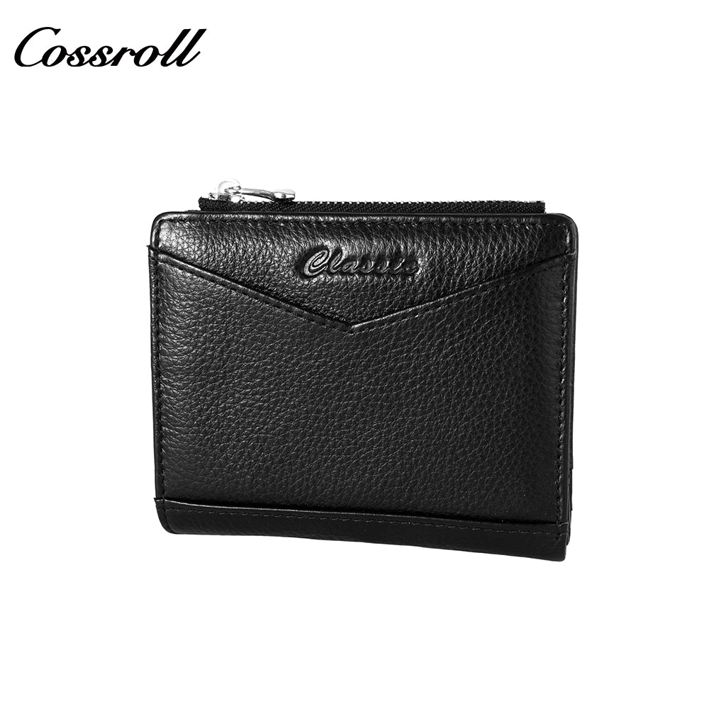 Short Wallet Multi Card Holder Driver's License Card Case Thin Zipper Buckle Coin Purse