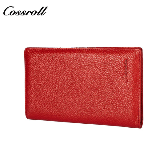 Genuine Leather Wallet Zipper Magnetic Buckle Women's Long Premium Sense Large Capacity Clutch Long Clip