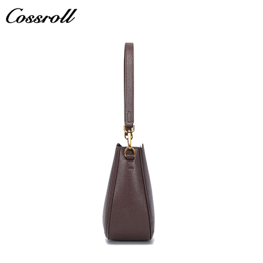 Cross-border retro cowhide shoulder bag girls senior sense of new simple small square bag leather hundred with oblique saddle bag