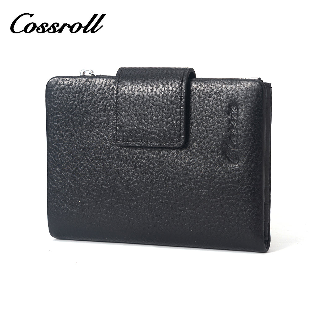 Hot Selling Bifold Leather black zipper Wallet For Men With Great Price