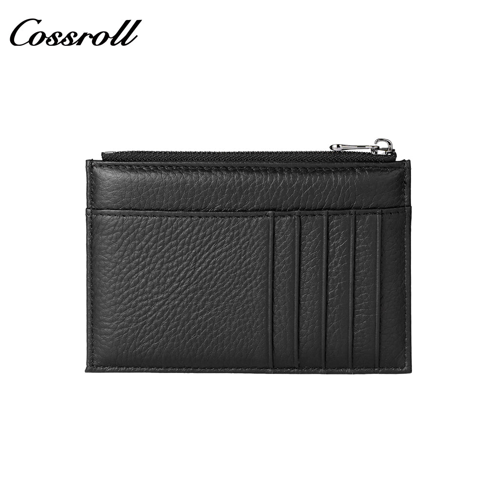 Amazon Ultra-thin Multi-card Slot Top Grain Cowhide Leather Women's Universal Multi-card Slot Wallet