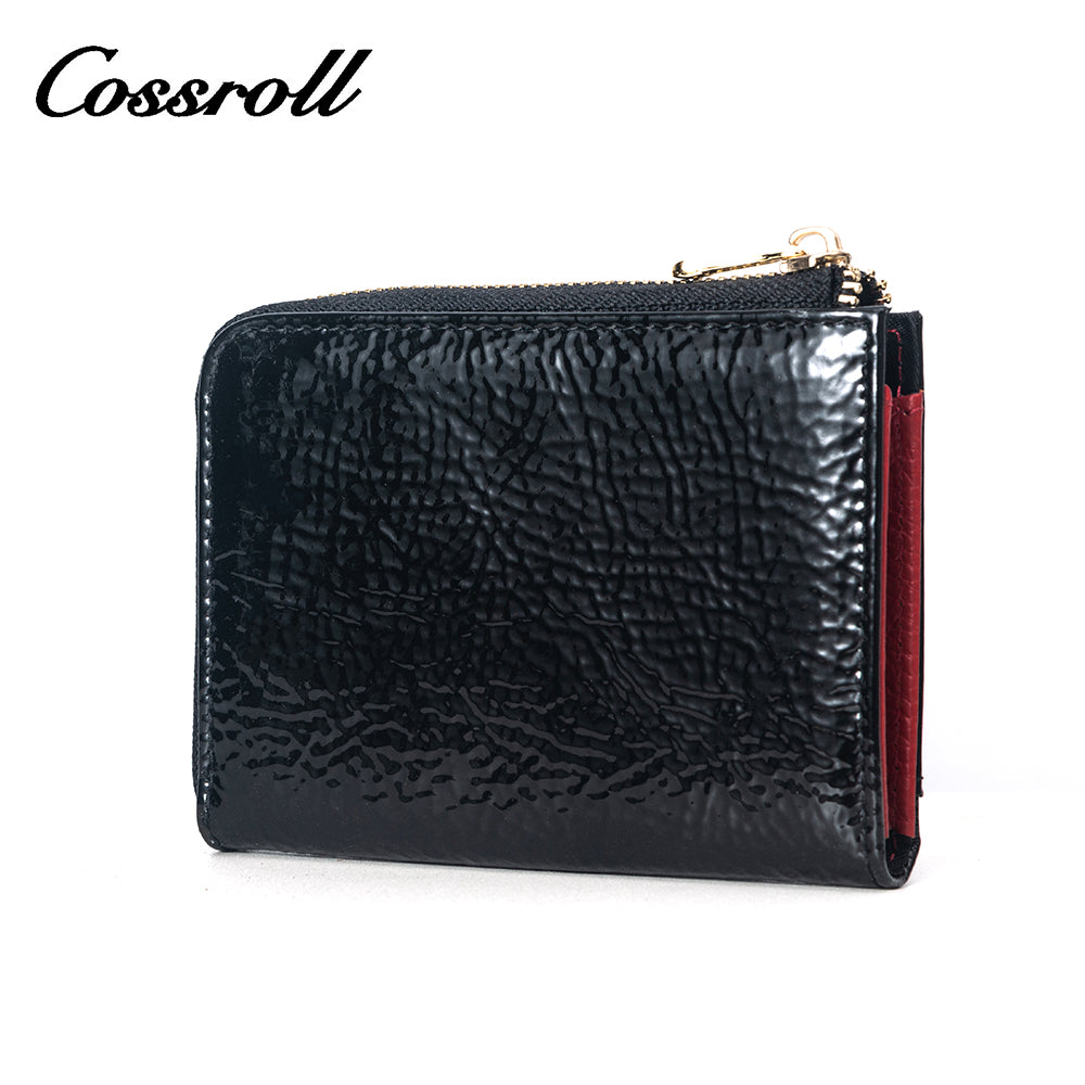 New Customization black leather travel wallet for women With Good Shop