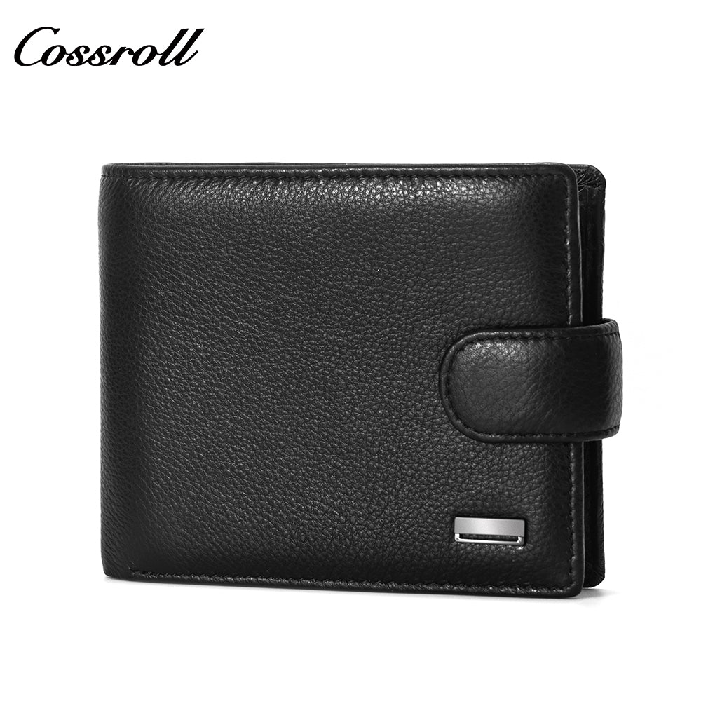 2024 New Genuine Leather Men's Wallet Short High-End Men's Wallet Factory Customized