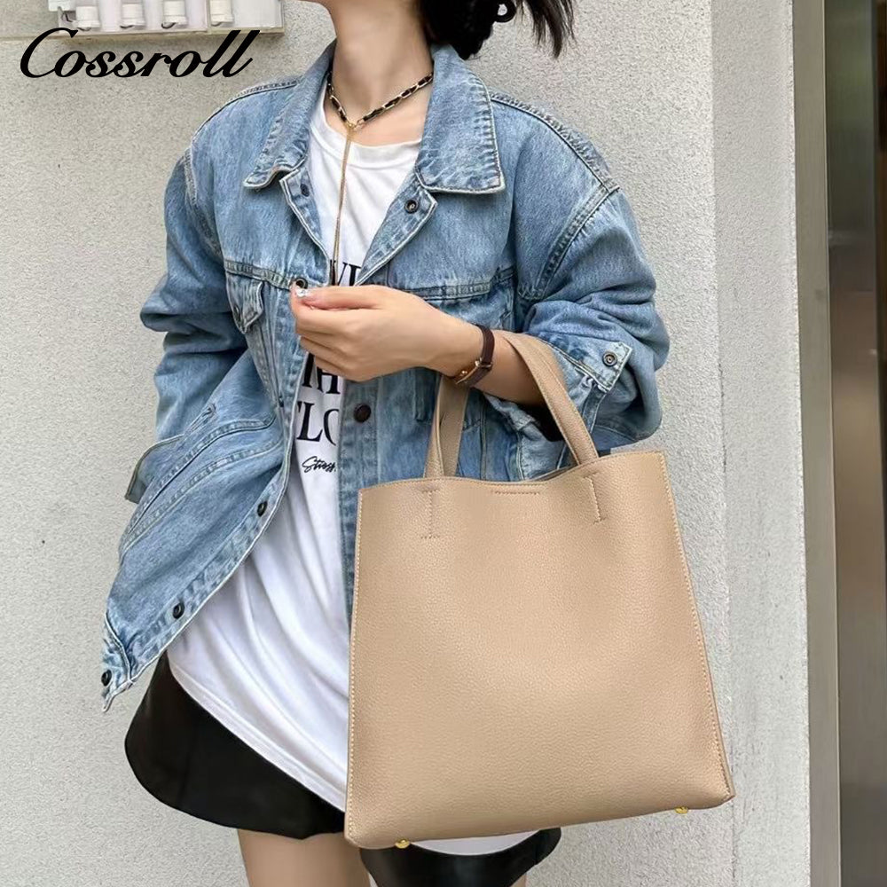 Solid Color Single-Shoulder Women's Bag Casual Lychee Texture Large Capacity Handheld Fashion Versatile Crossbody Bag
