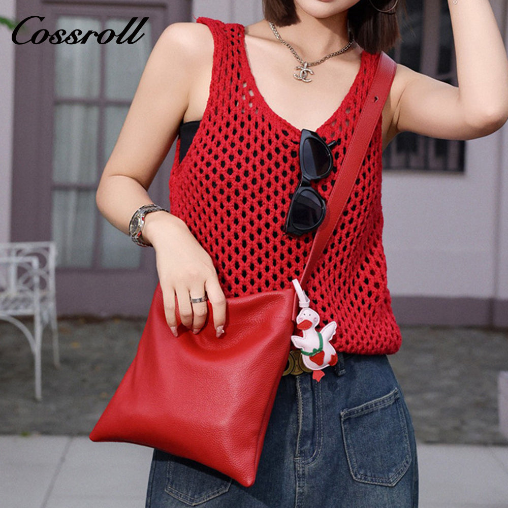 Light Soft head layer cowhide totebag 2025 new minimalist niche leather women's bag commuter shoulder