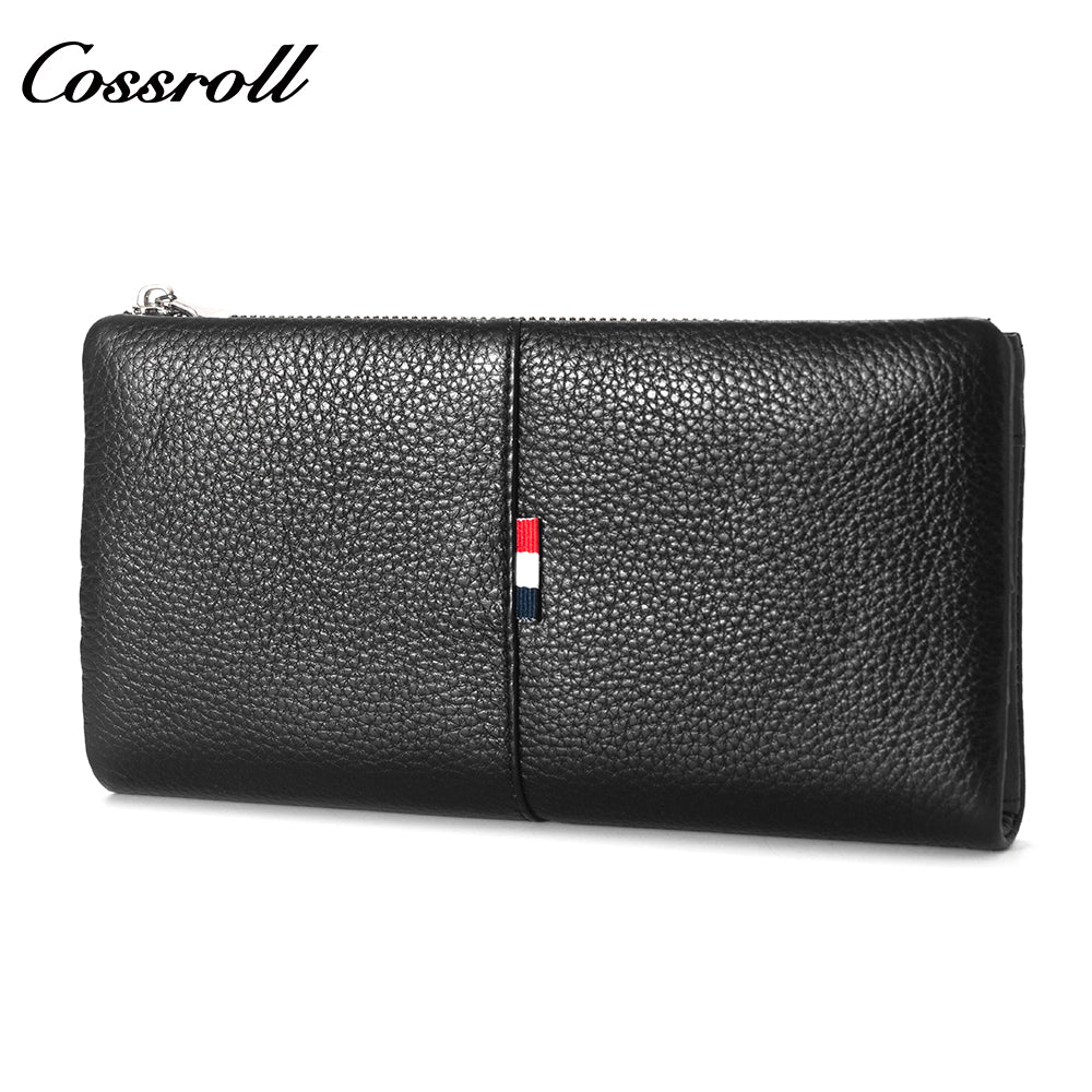 Most Popular best brand leather long wallet female Genuine Leather