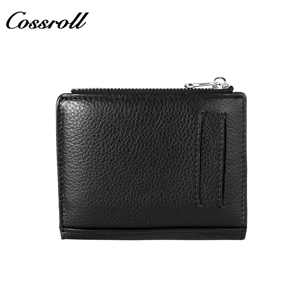 Short Wallet Multi Card Holder Driver's License Card Case Thin Zipper Buckle Coin Purse