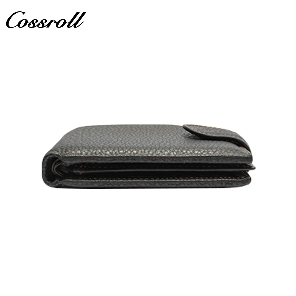 Short Genuine Leather Clutch Dollar Clip Coin Purse Multifunctional Cowhide Card Case Leather