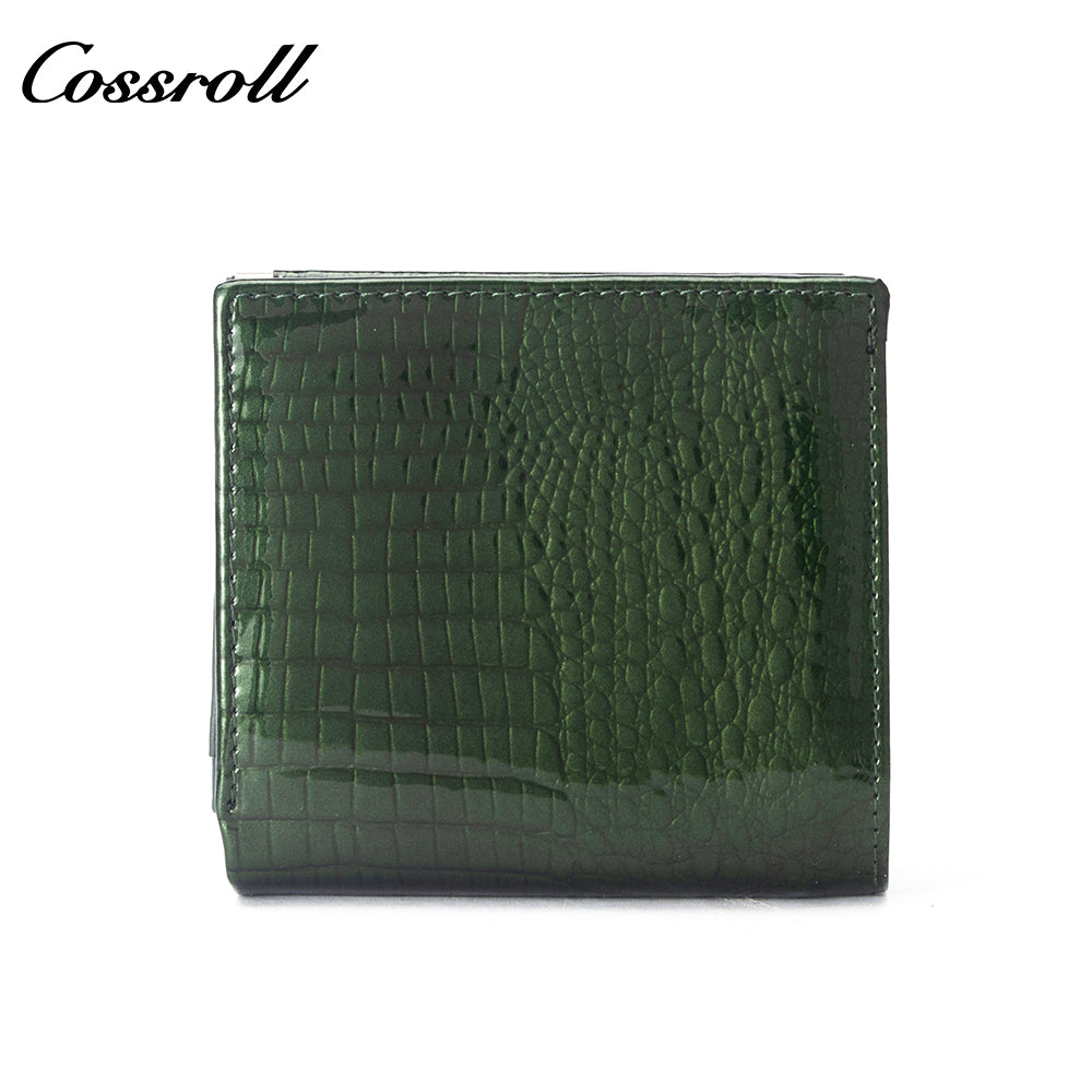 Customized Design ladies designer women wallet geniune leather wallet patent leather
