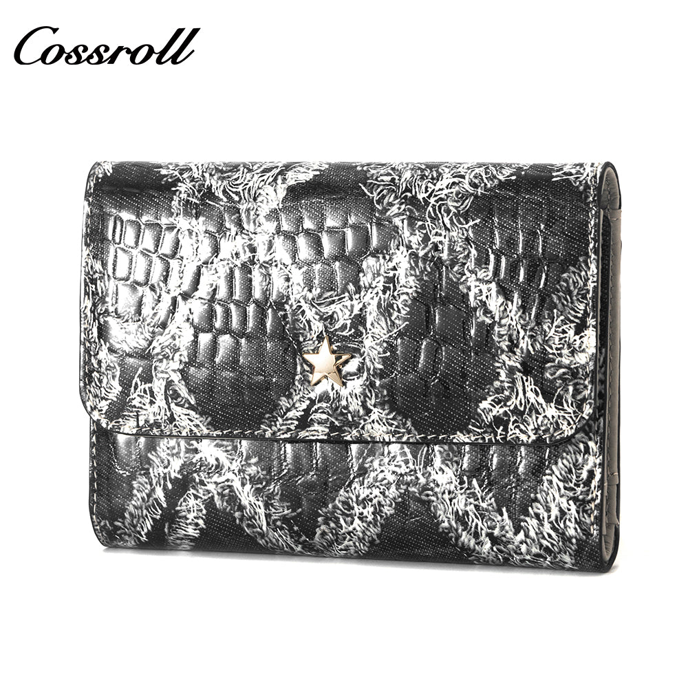 China Professional Customized luxury leather designer crocodile texture Genuine Leather