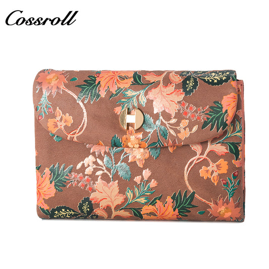 The Factory Produces genuine long card holder wallet geniune leather wallet