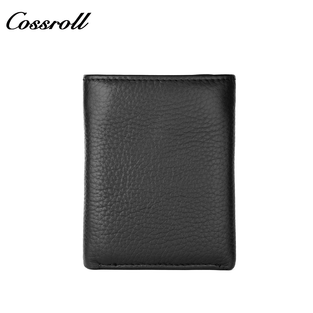 Factory direct foreign trade hot short men's leather wallet lychee grain coin purse