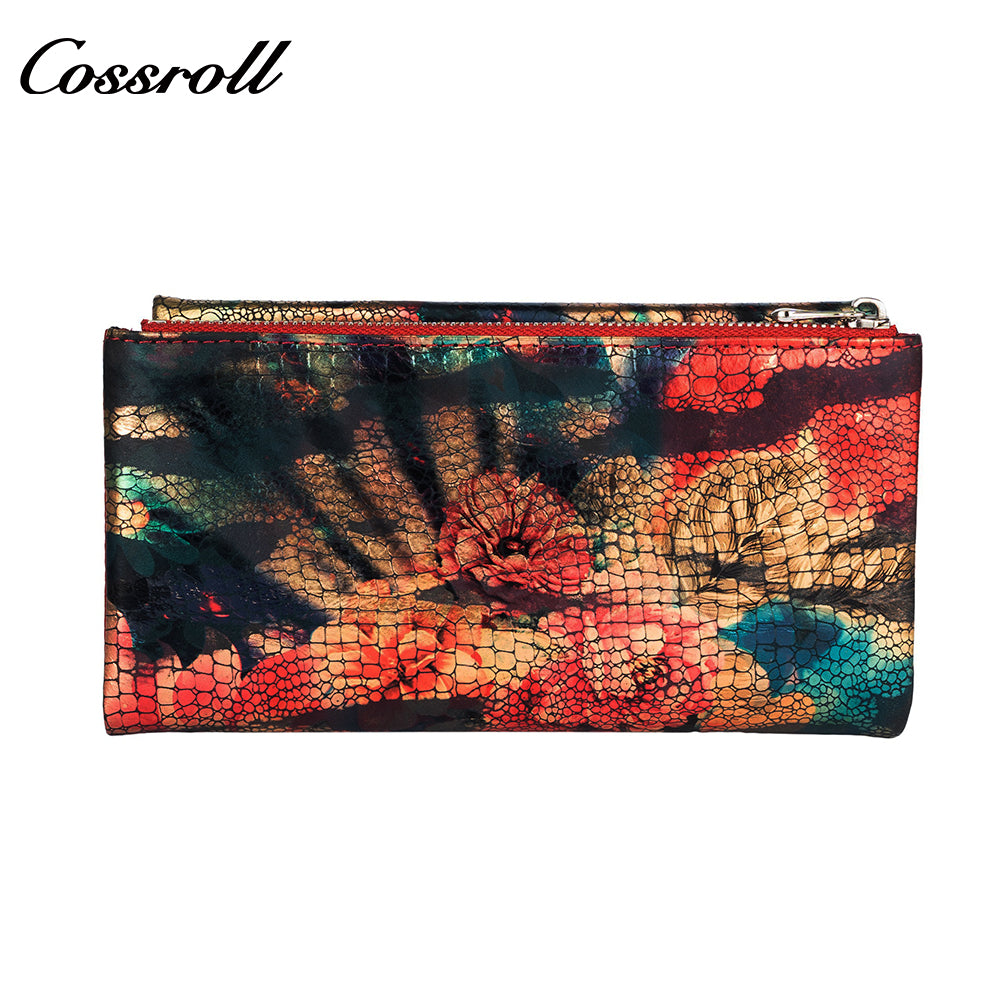 Most Popular best brand leather long wallet female Genuine Leather