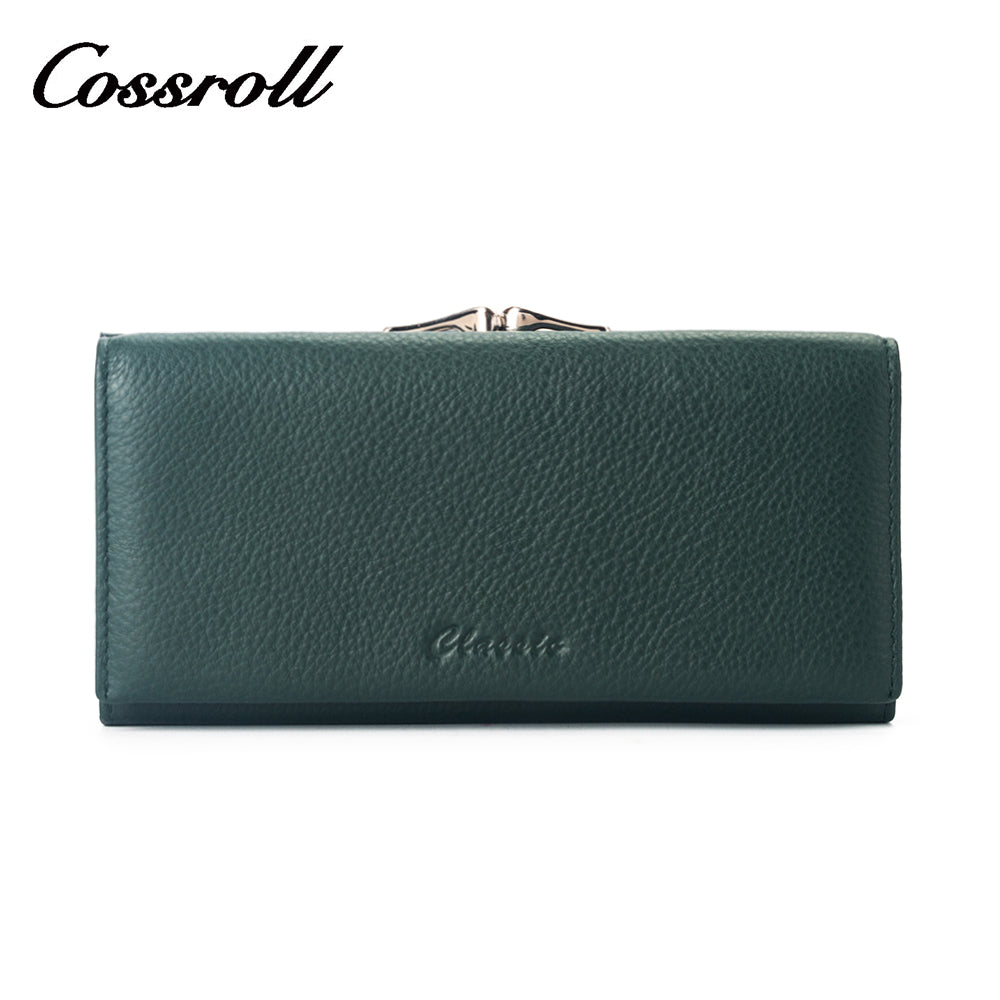 Women Thick Leather Long Wallets With Card Slots