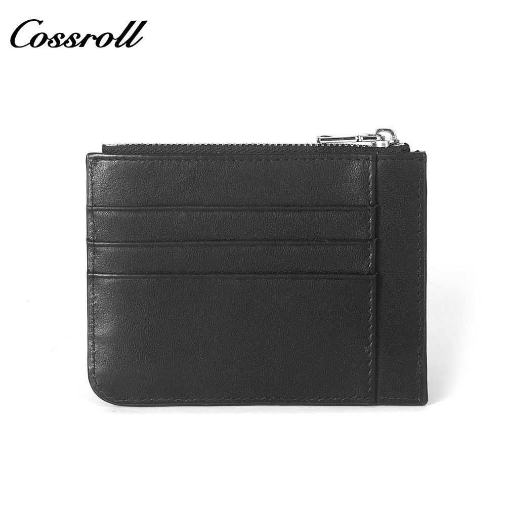 Online Shop Hot Selling high premium slim geniune leather Card wallet Lychee leather