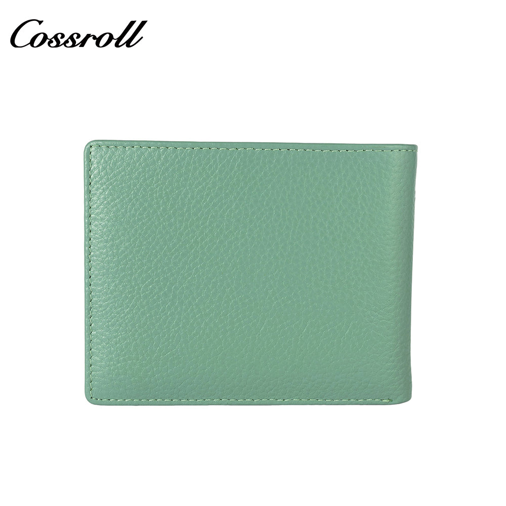 Factory custom short simple leather purse for women cowhide coin wallet for women purse money clip