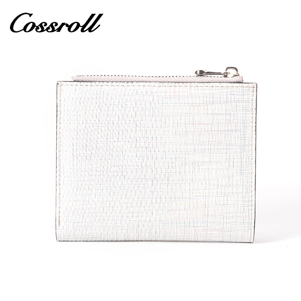 New Design short women's leather slim card wallet With High Quality