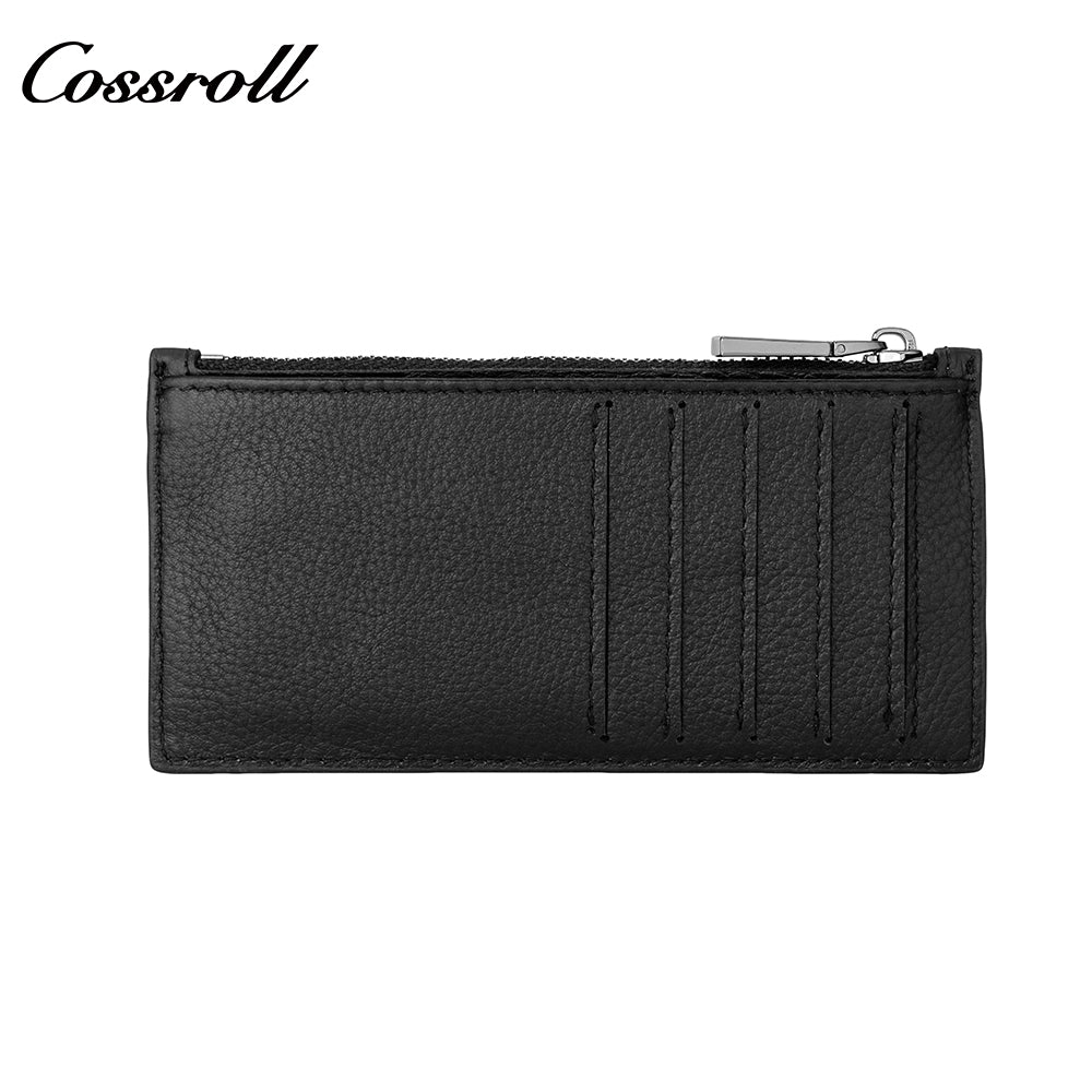 Men's Long Zip Genuine Leather Wallet Large Capacity Multi Card Slots